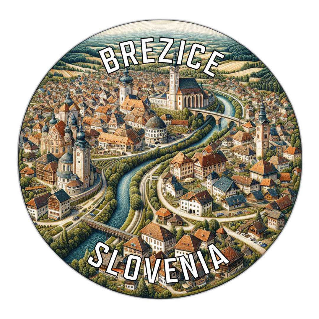 Brezice Slovenia Souvenir Die Cut Flat Magnet Image 1