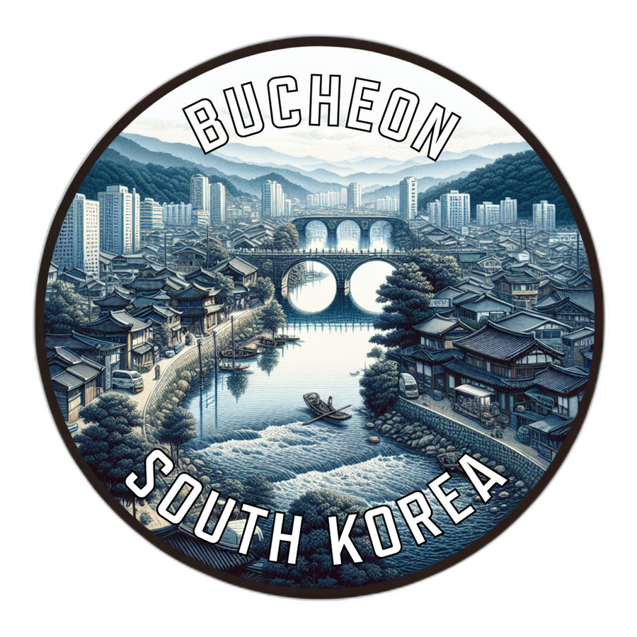 Bucheon Korea South Souvenir Die Cut Flat Magnet Image 1