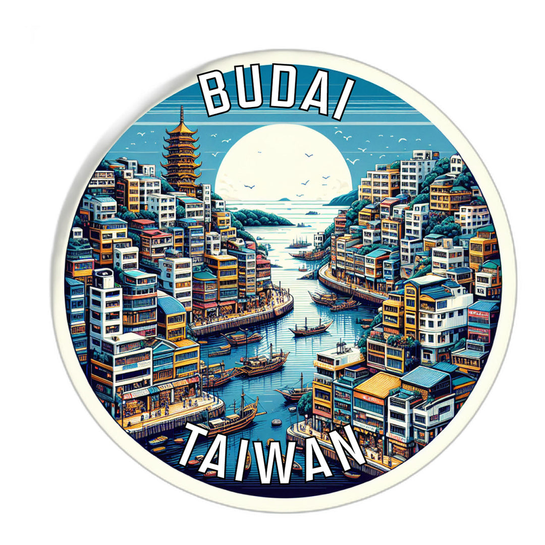 Budai Taiwan Souvenir Die Cut Flat Magnet Image 1