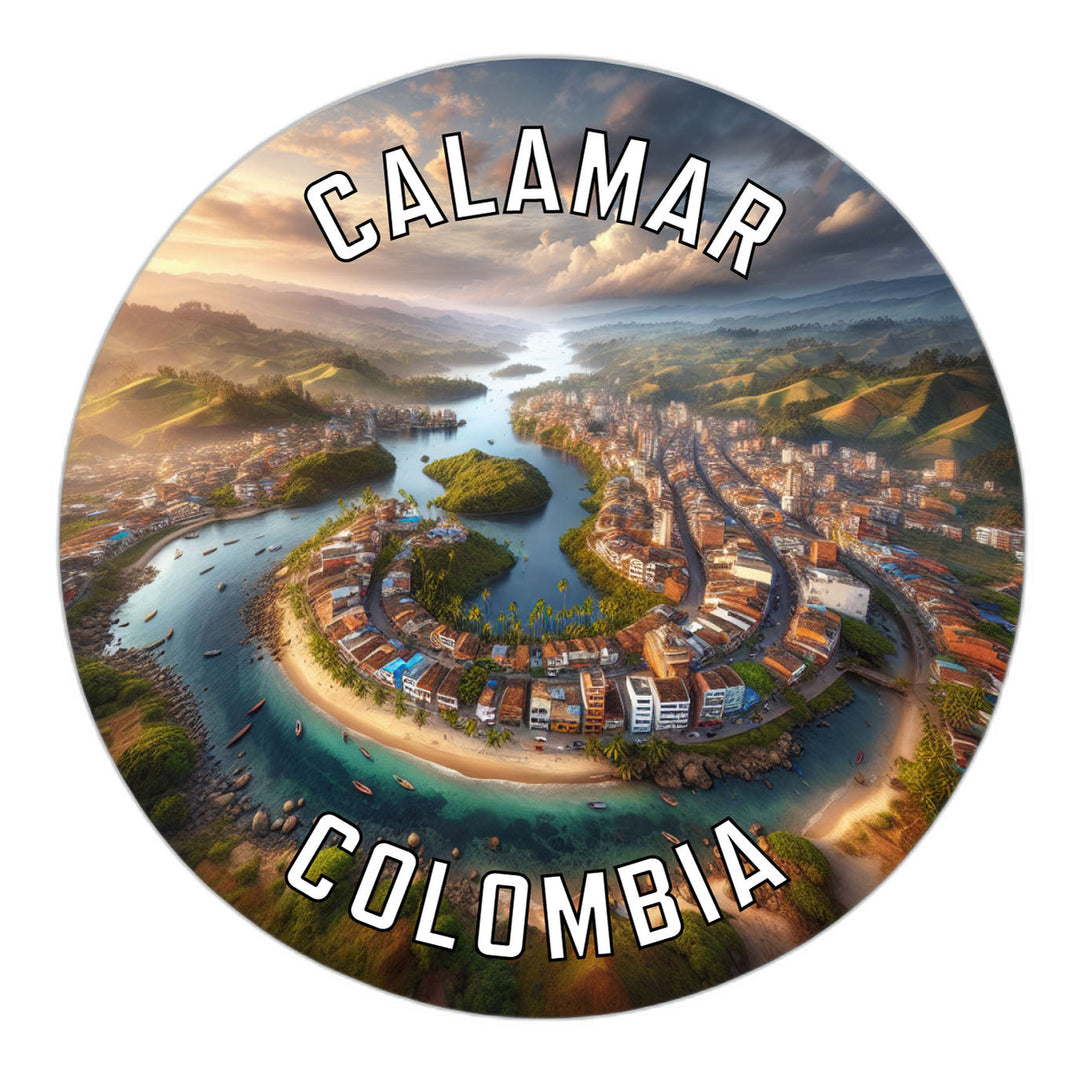 Calamar Colombia Souvenir Die Cut Flat Magnet Image 1