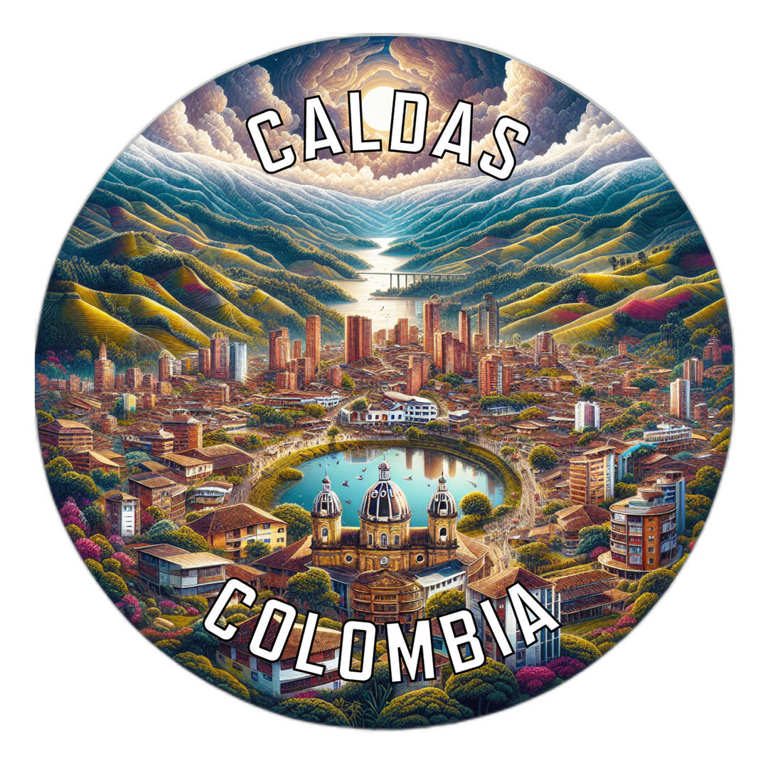 Caldas Colombia Souvenir Die Cut Flat Magnet Image 1