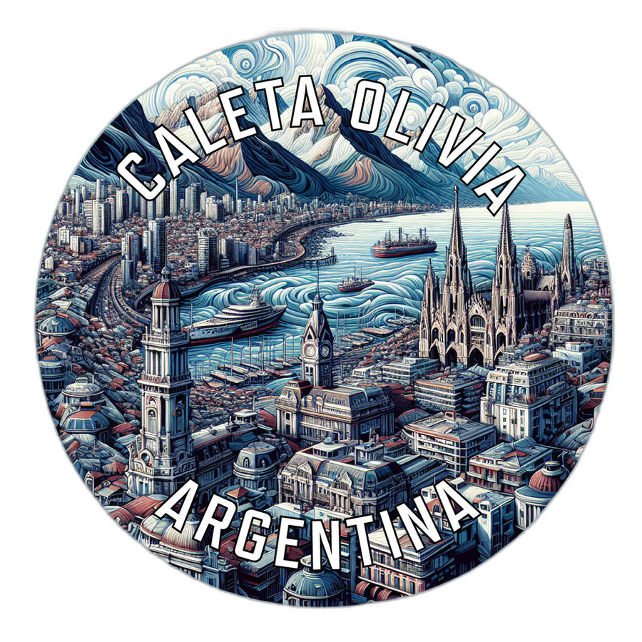 Caleta Olivia Argentina Souvenir Die Cut Flat Magnet Image 1