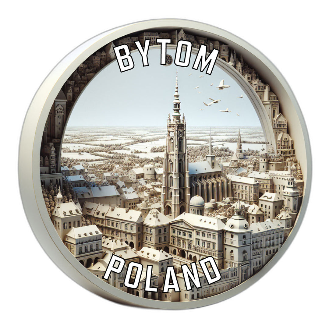 Bytom Poland Souvenir Die Cut Flat Magnet Image 1