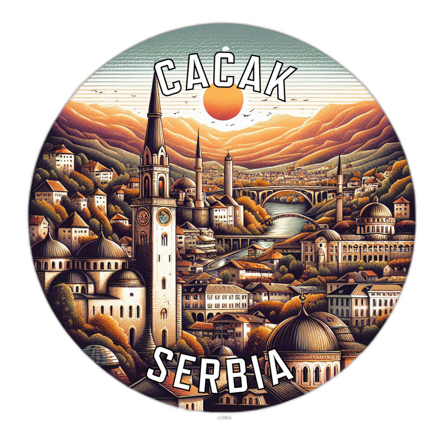 Cacak Serbia Souvenir Die Cut Flat Magnet Image 1