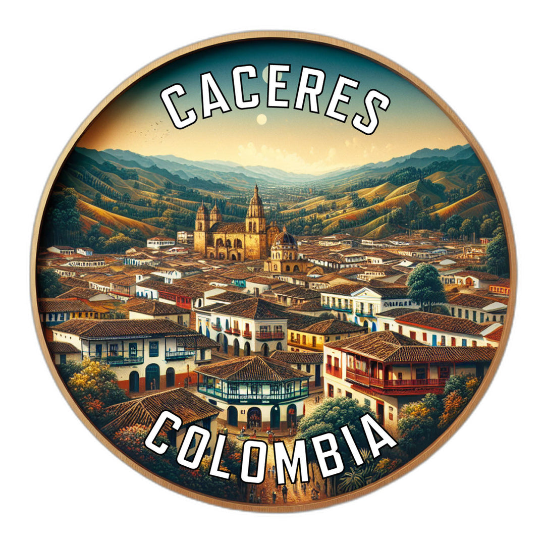 Caceres Colombia Souvenir Die Cut Flat Magnet Image 1