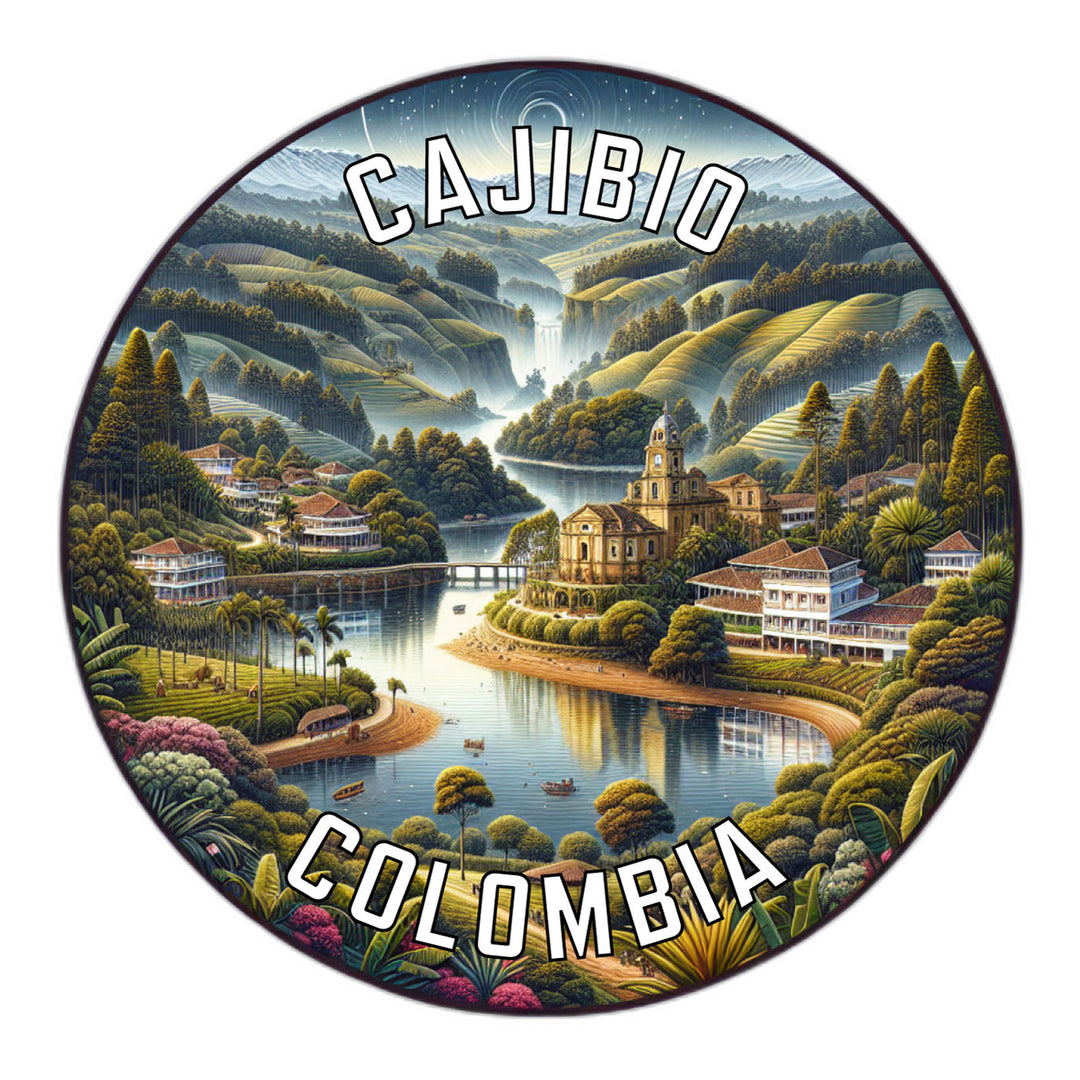 Cajibio Colombia Souvenir Die Cut Flat Magnet Image 1