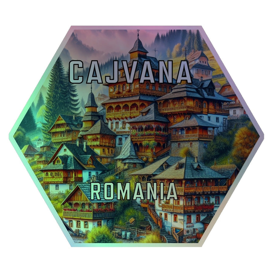 Cajvana Romania Souvenir Die Cut Flat Magnet Image 1