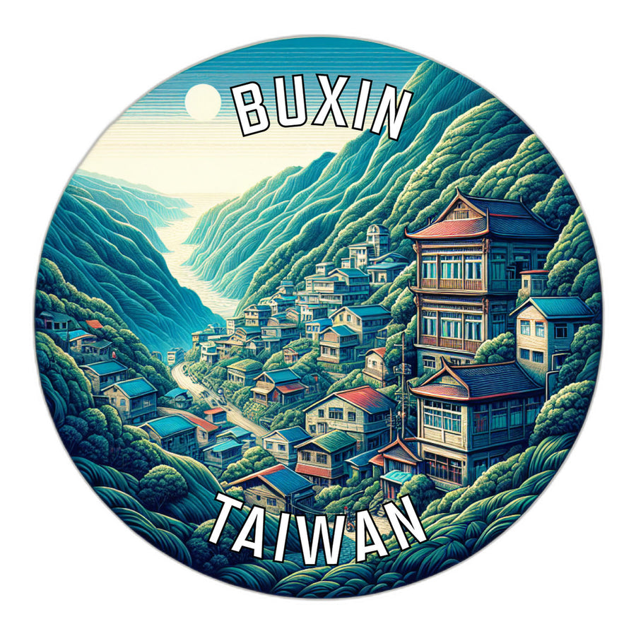 Buxin Taiwan Souvenir Die Cut Flat Magnet Image 1