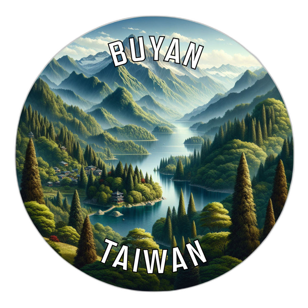 Buyan Taiwan Souvenir Die Cut Flat Magnet Image 1