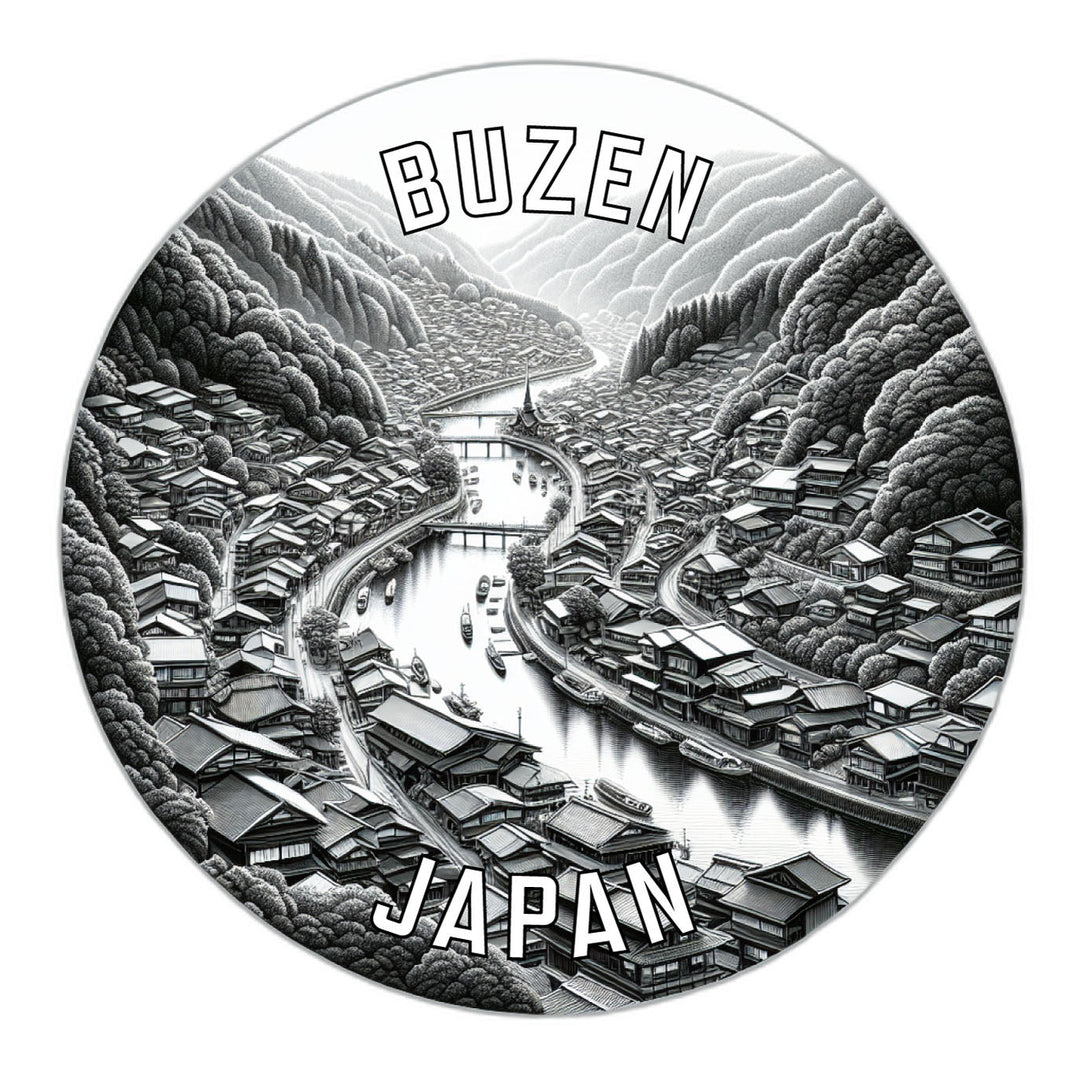 Buzen Japan Souvenir Die Cut Flat Magnet Image 1