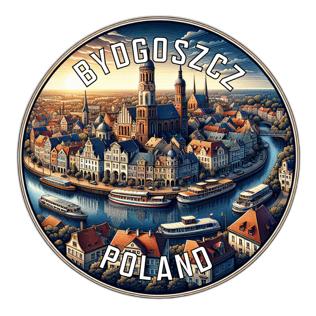 Bydgoszcz Poland Souvenir Die Cut Flat Magnet Image 1