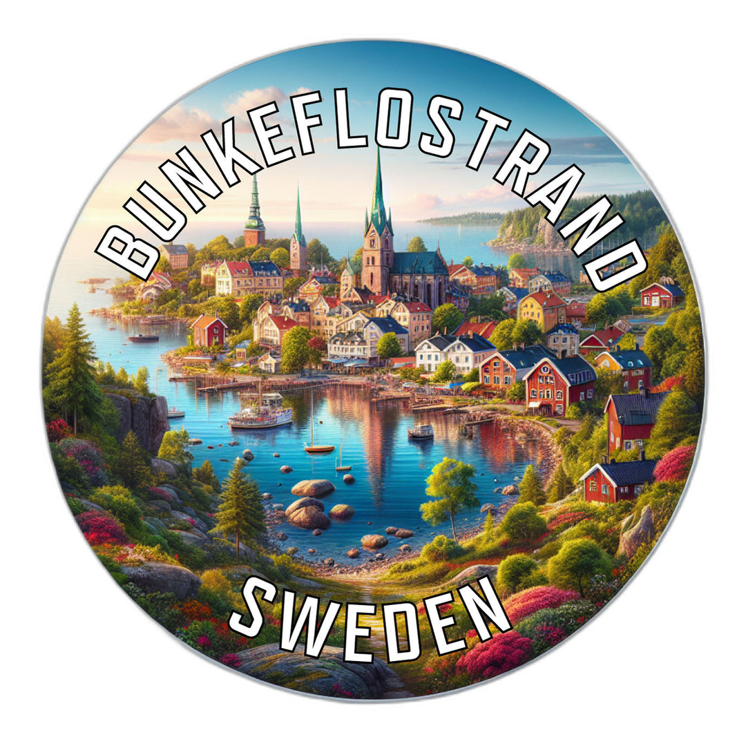 Bunkeflostrand Sweden Souvenir Die Cut Flat Magnet Image 1