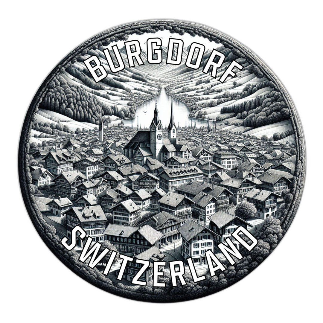 Burgdorf Switzerland Souvenir Die Cut Flat Magnet Image 1