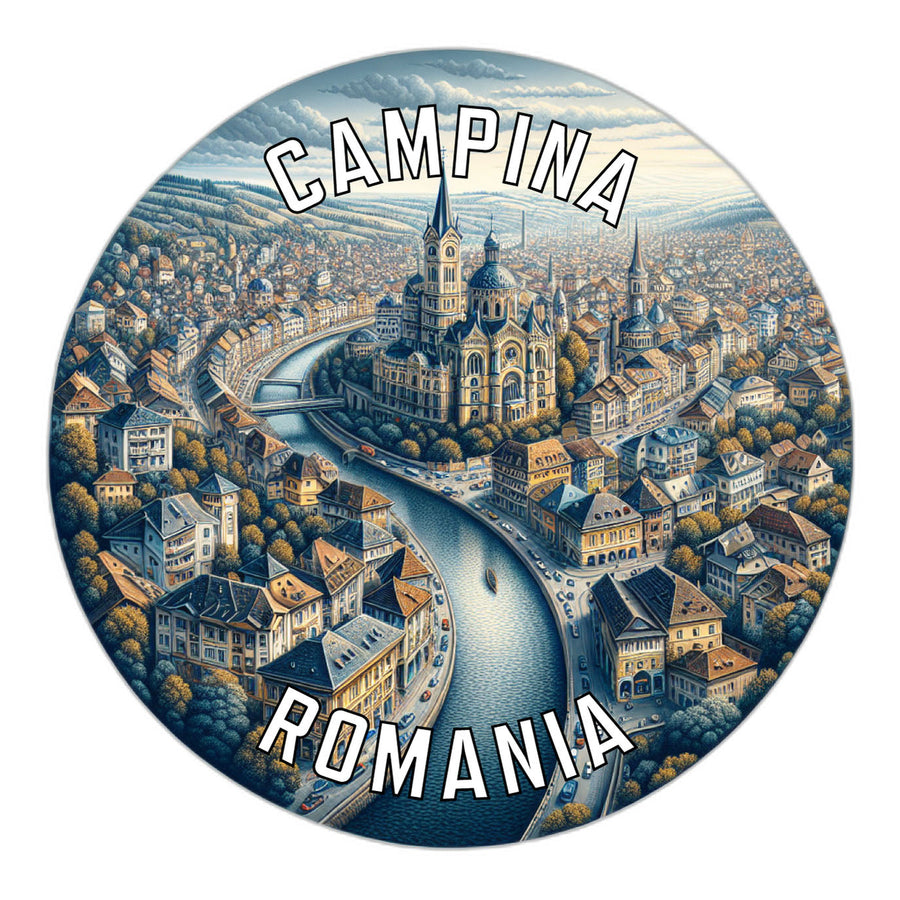 Campina Romania Souvenir Die Cut Flat Magnet Image 1