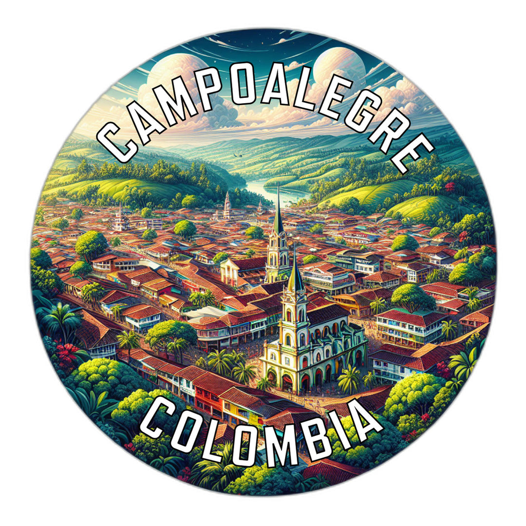 Campoalegre Colombia Souvenir Die Cut Flat Magnet Image 1