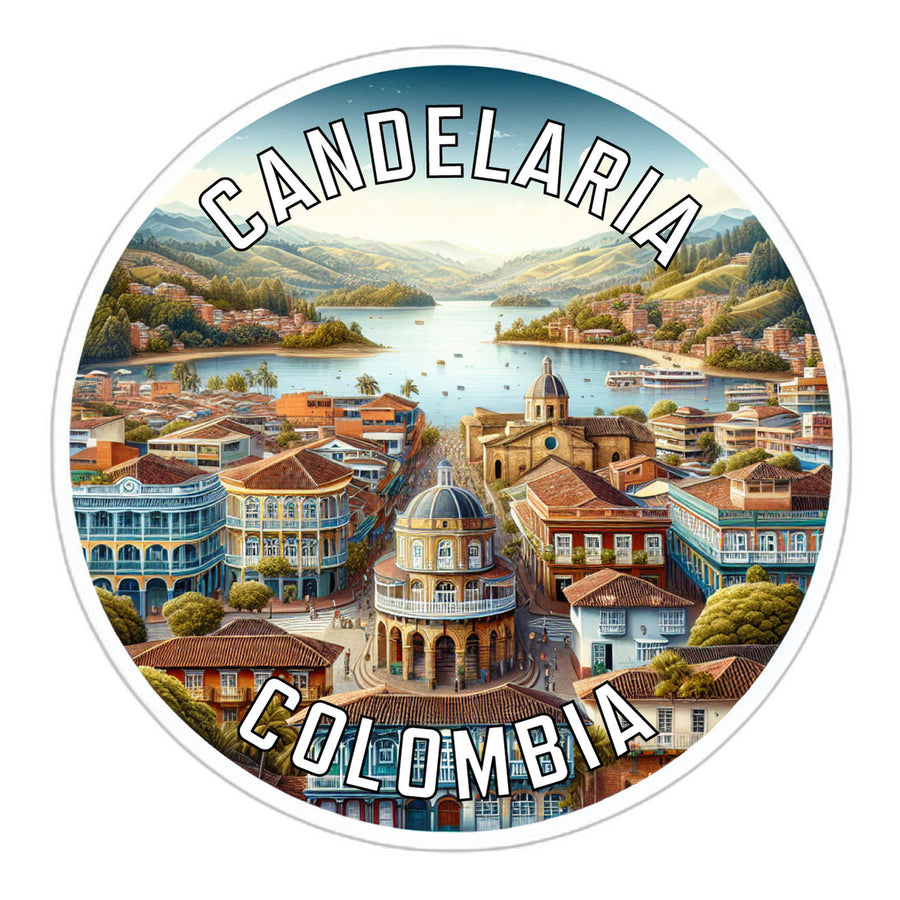 Candelaria Colombia Souvenir Die Cut Flat Magnet Image 1