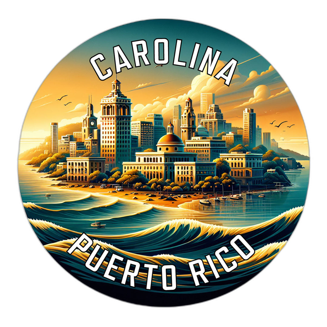 Carolina Puerto Rico Souvenir Die Cut Flat Magnet Image 1