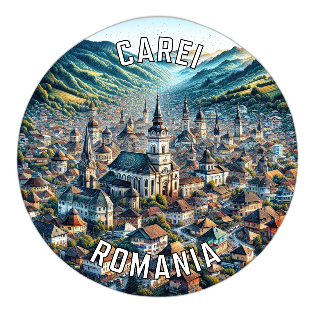 Carei Romania Souvenir Die Cut Flat Magnet Image 1