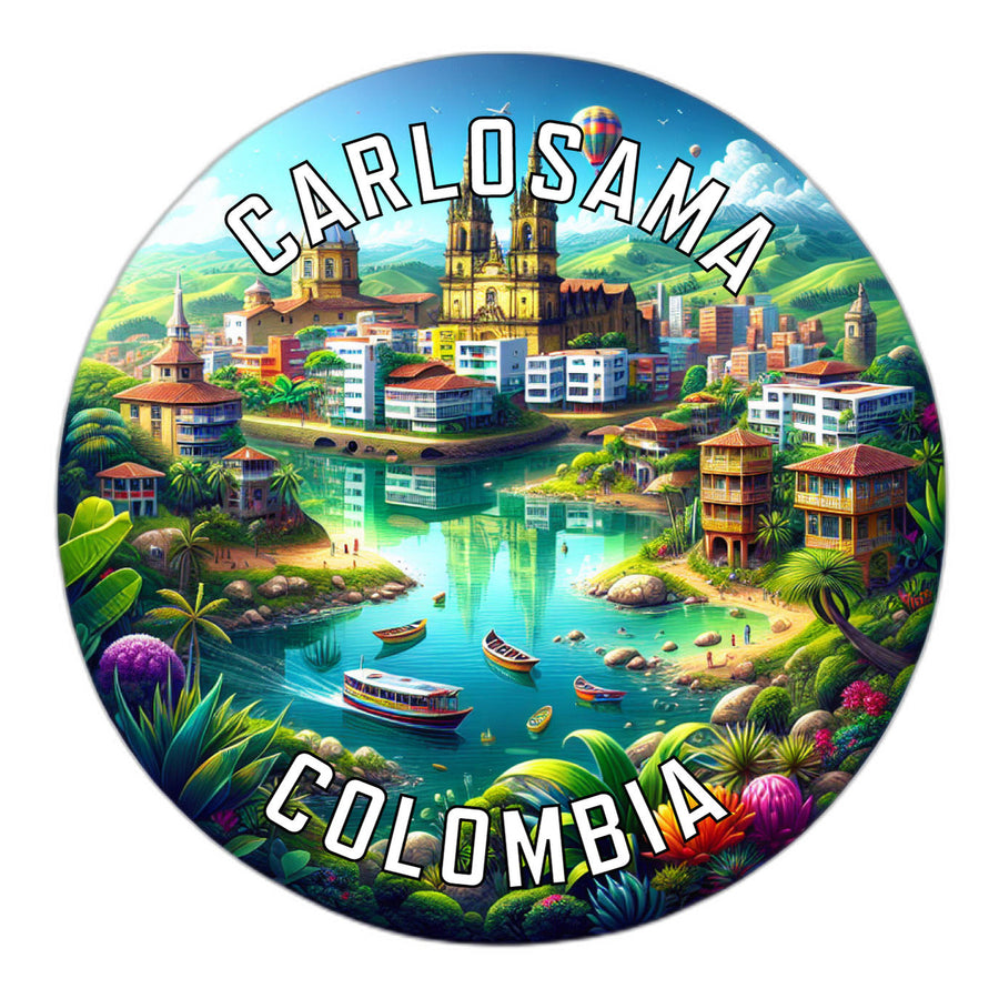 Carlosama Colombia Souvenir Die Cut Flat Magnet Image 1