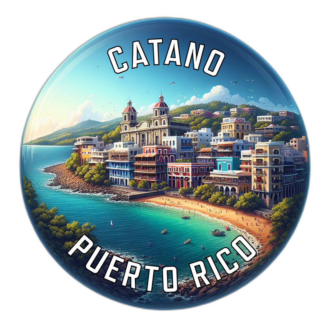 Catano Puerto Rico Souvenir Die Cut Flat Magnet Image 1