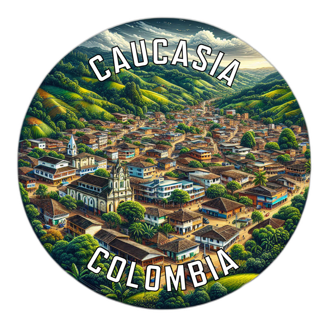 Caucasia Colombia Souvenir Die Cut Flat Magnet Image 1