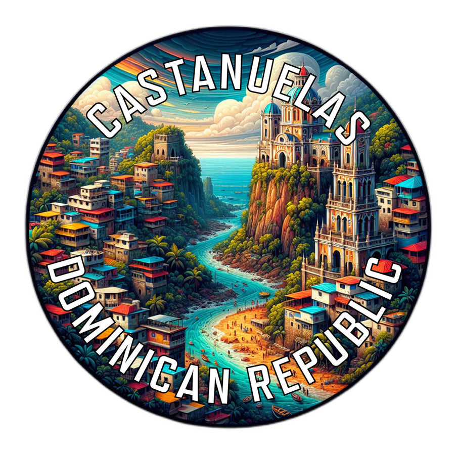 Castanuelas Dominican Republic Souvenir Die Cut Flat Magnet Image 1