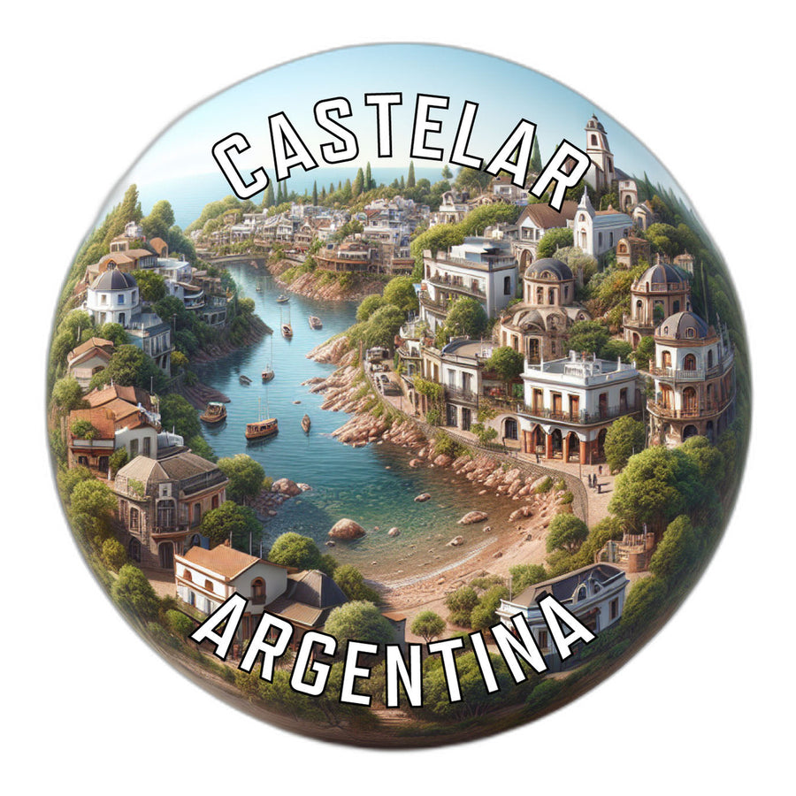 Castelar Argentina Souvenir Die Cut Flat Magnet Image 1