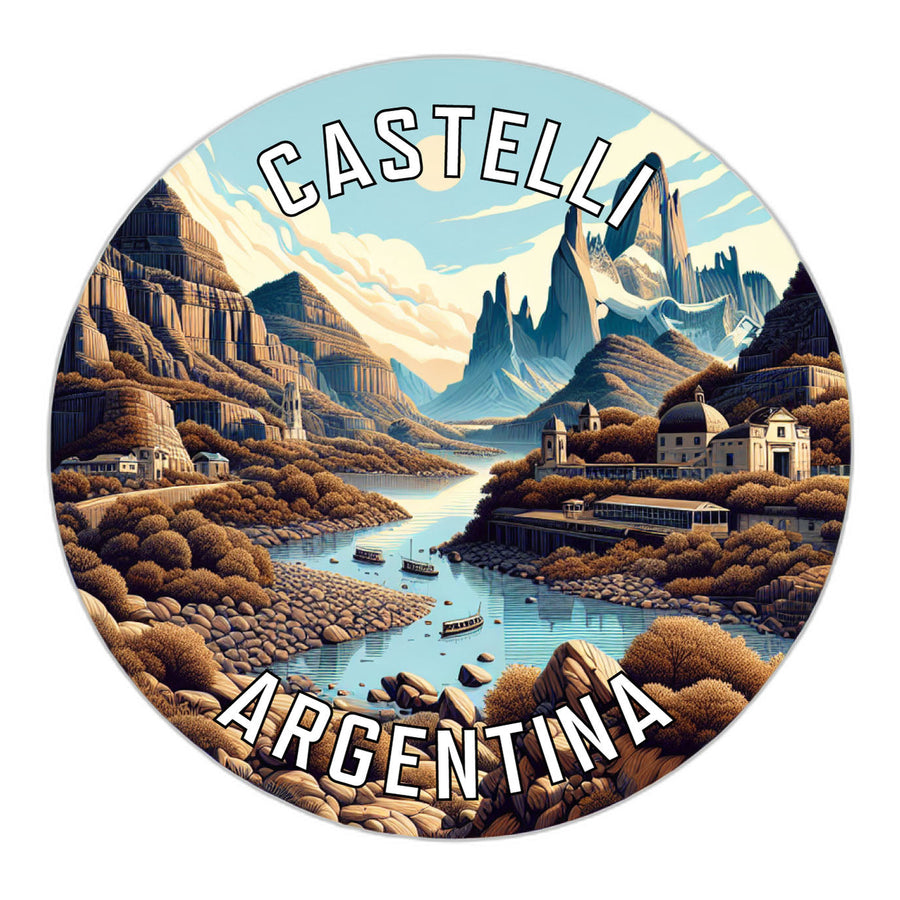 Castelli Argentina Souvenir Die Cut Flat Magnet Image 1