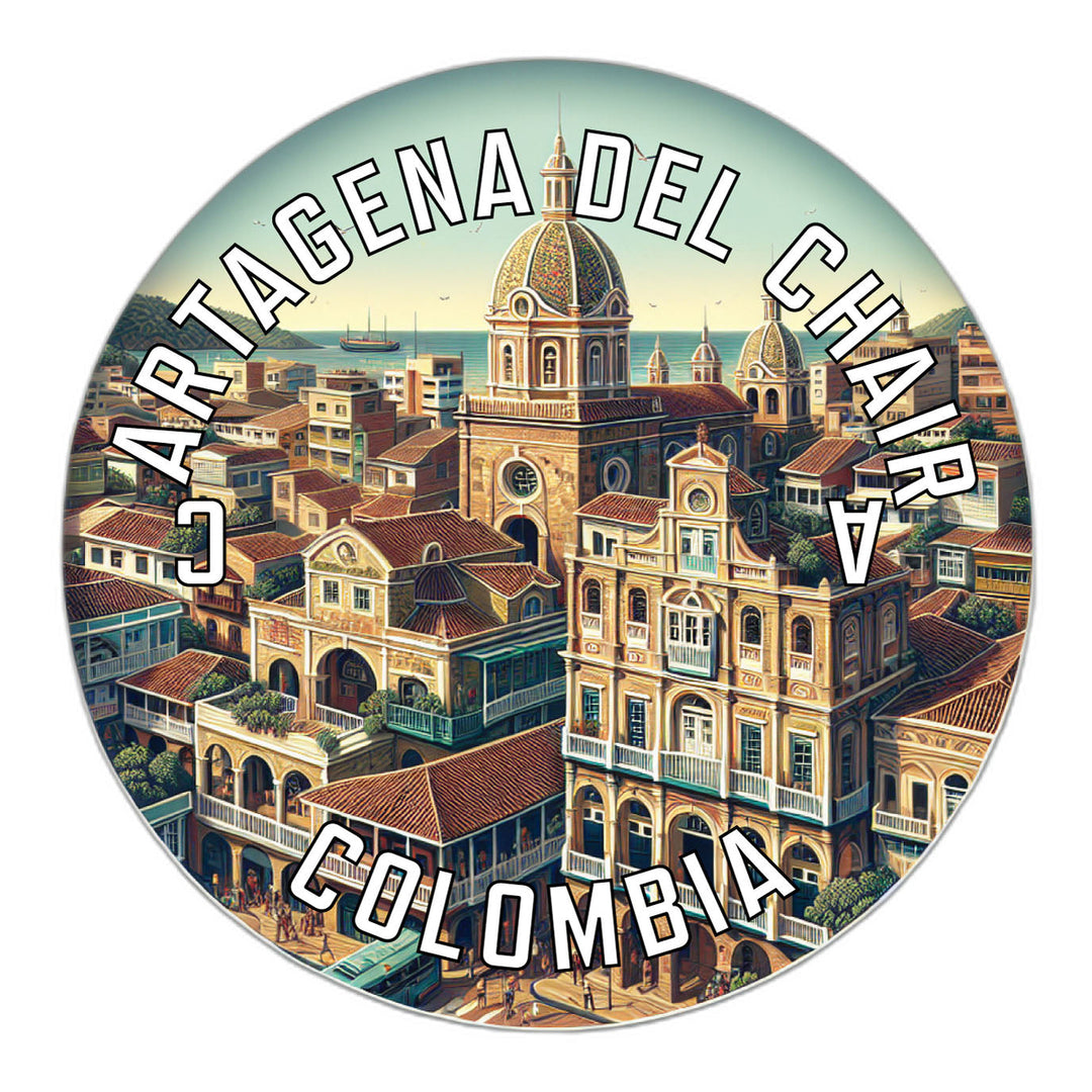 Cartagena del Chaira Colombia Souvenir Die Cut Flat Magnet Image 1