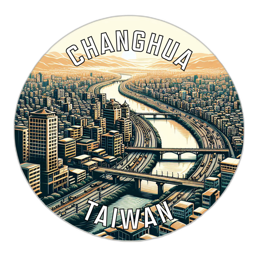 Changhua Taiwan Souvenir Die Cut Flat Magnet Image 1