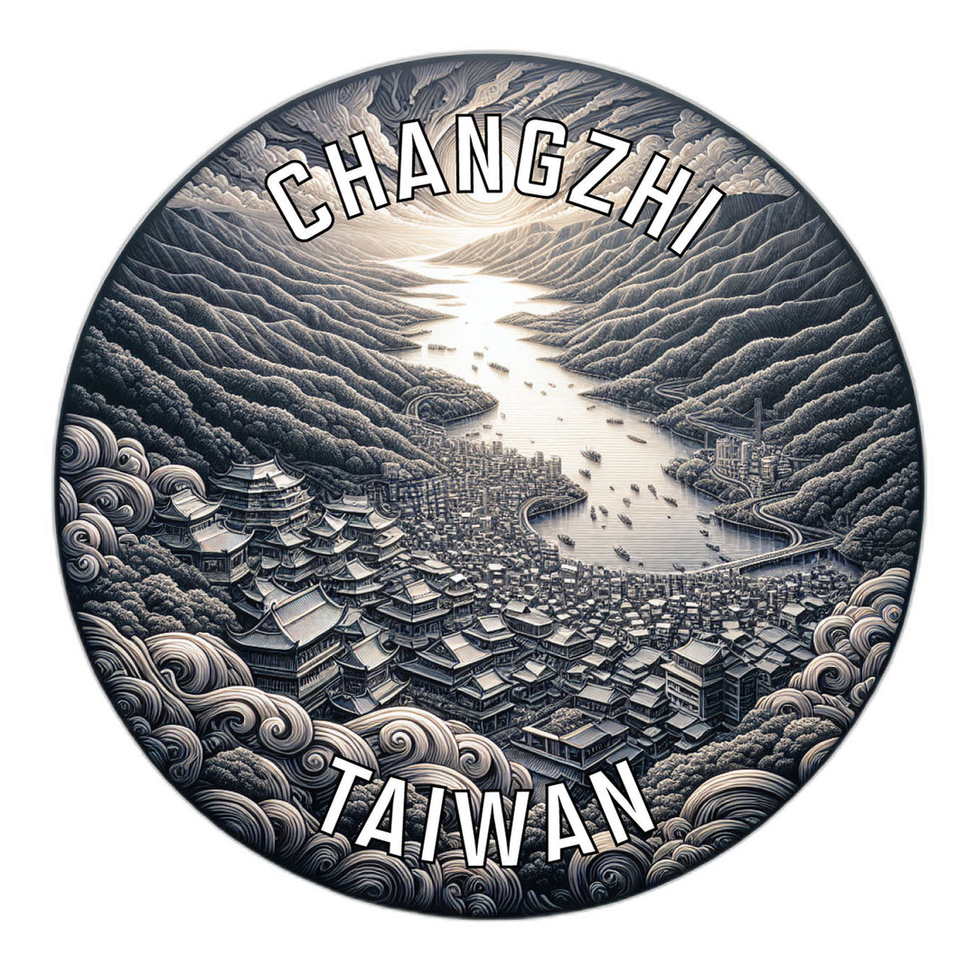 Changzhi Taiwan Souvenir Die Cut Flat Magnet Image 1