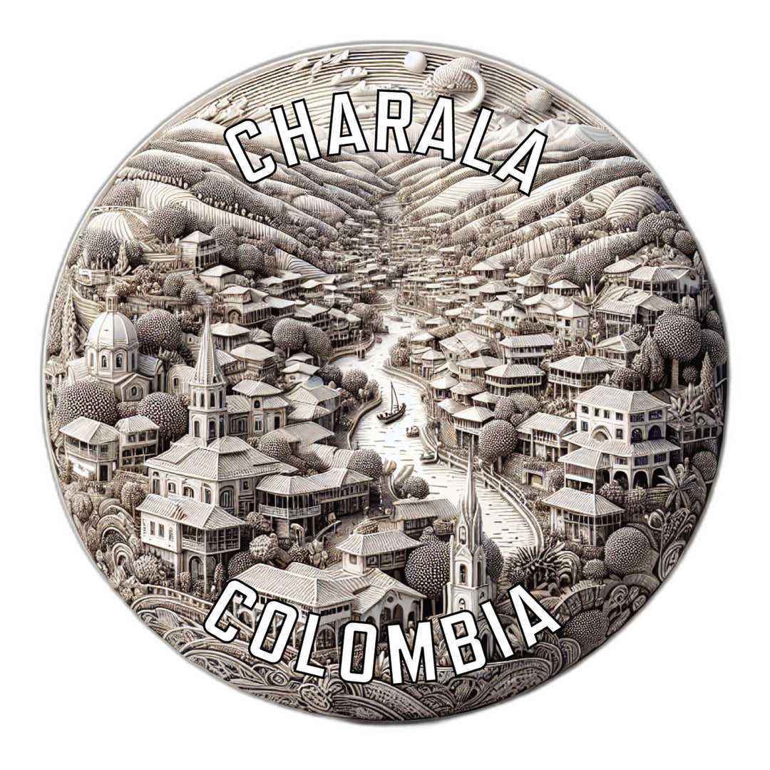 Charala Colombia Souvenir Die Cut Flat Magnet Image 1