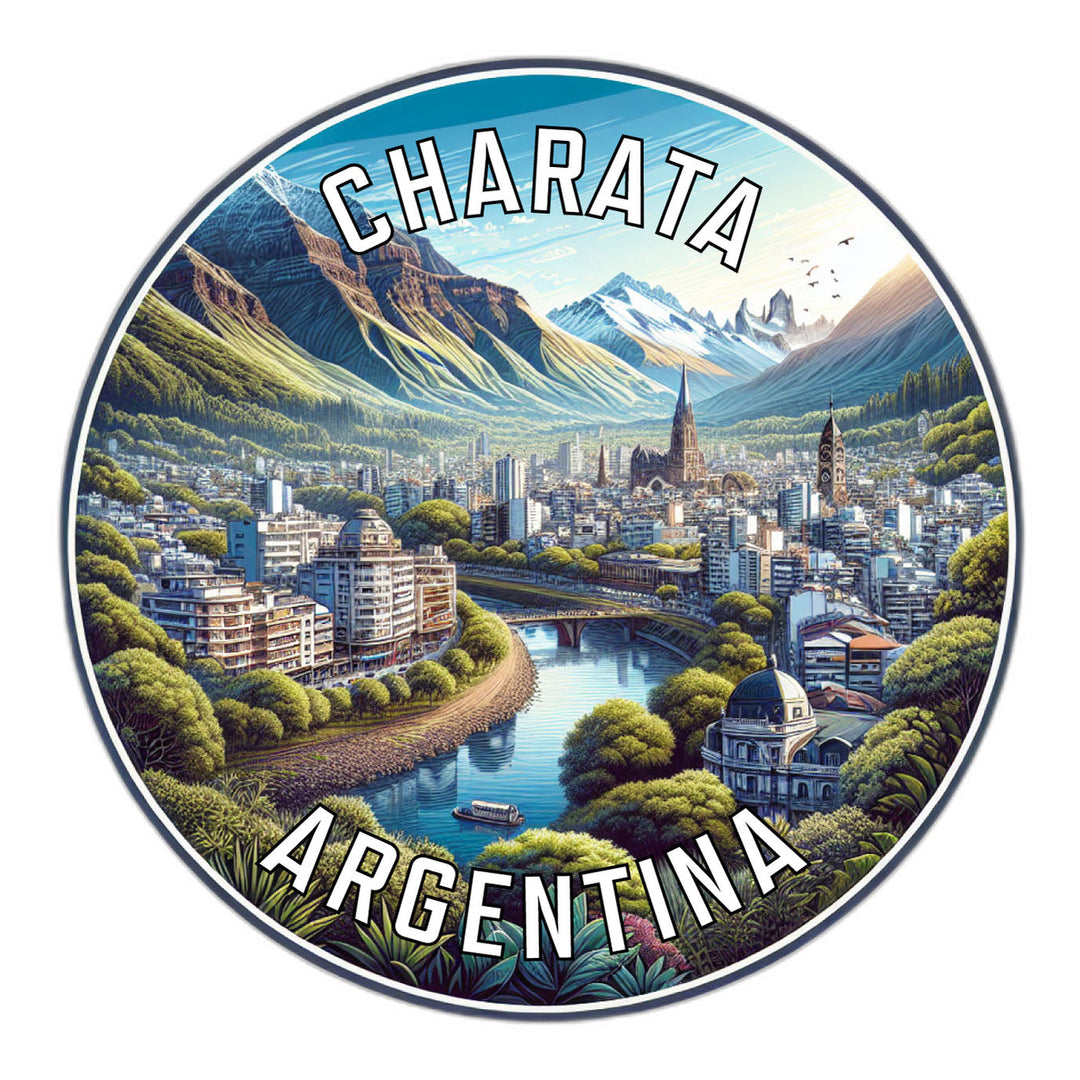 Charata Argentina Souvenir Die Cut Flat Magnet Image 1