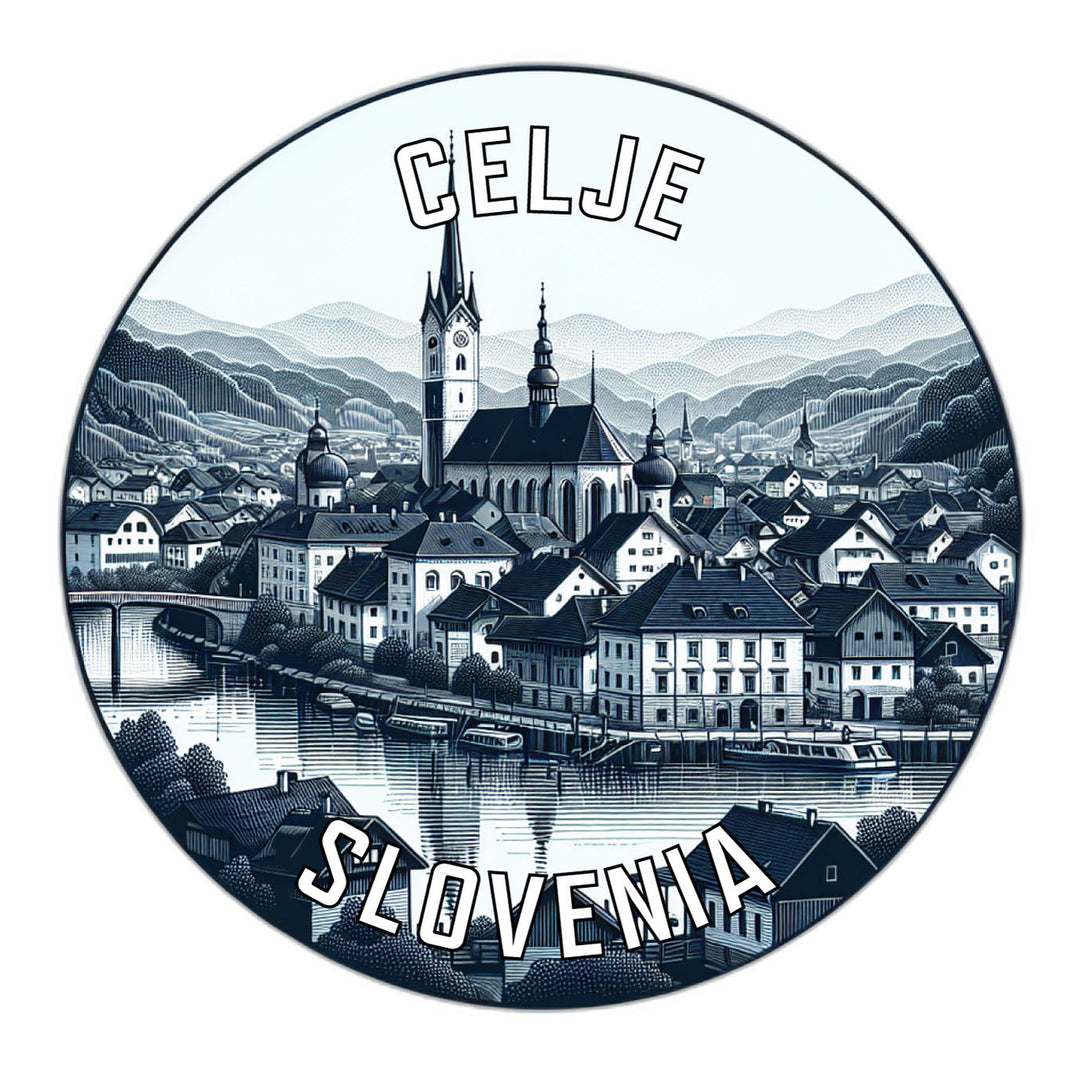 Celje Slovenia Souvenir Die Cut Flat Magnet Image 1