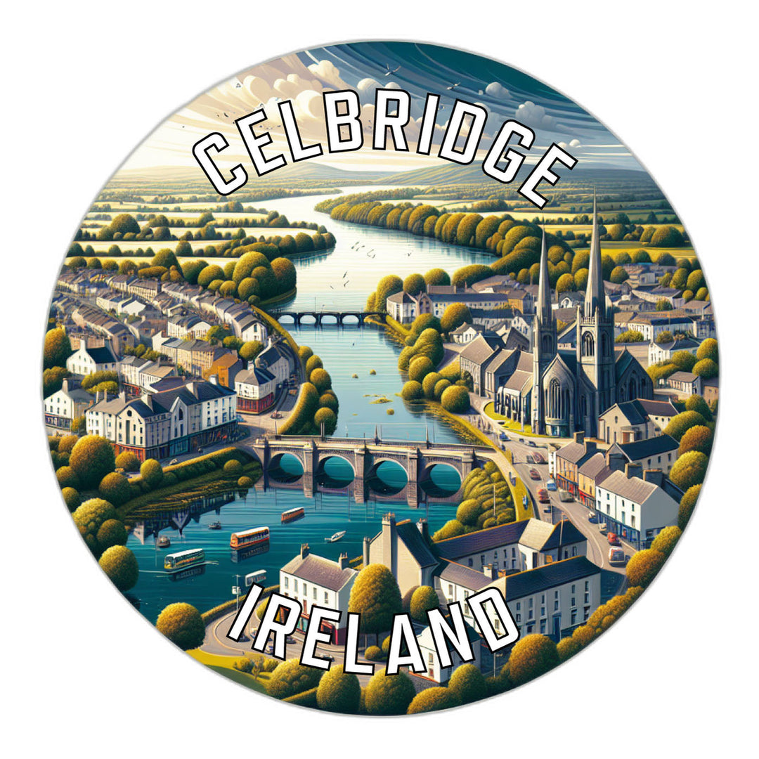 Celbridge Ireland Souvenir Die Cut Flat Magnet Image 1