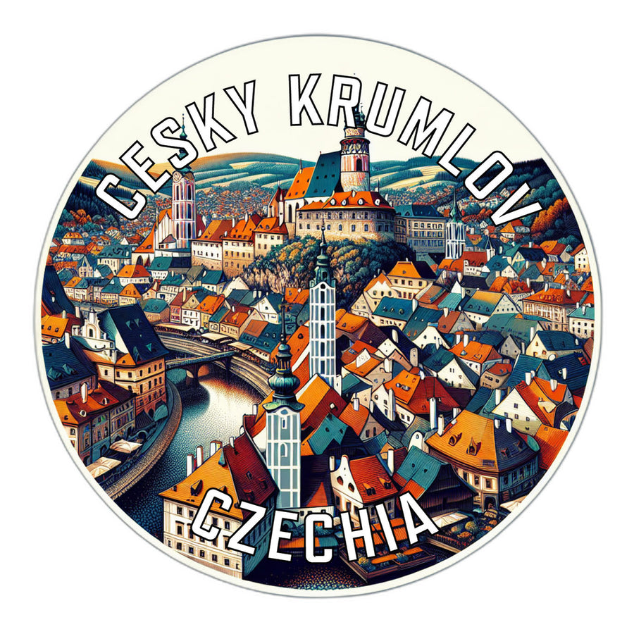 Cesky Krumlov Czechia Souvenir Die Cut Flat Magnet Image 1