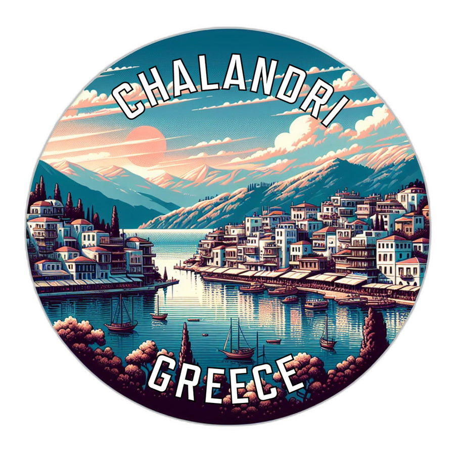 Chalandri Greece Souvenir Die Cut Flat Magnet Image 1