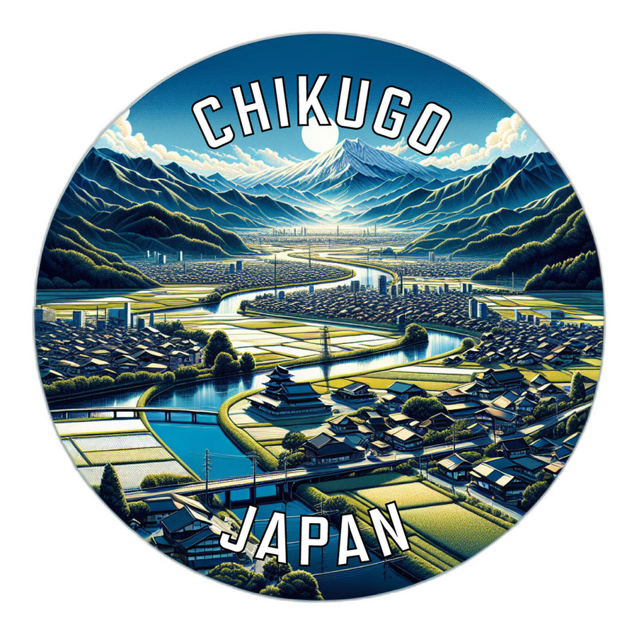 Chikugo Japan Souvenir Die Cut Flat Magnet Image 1