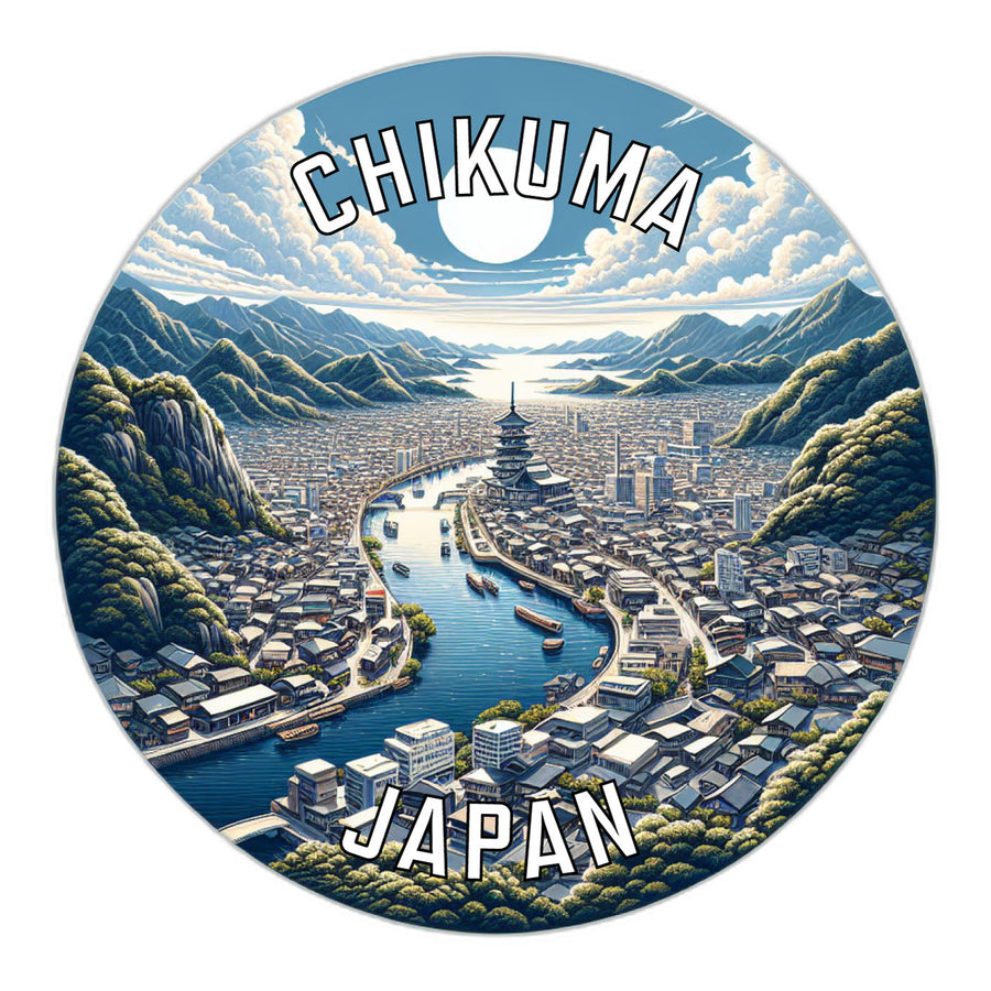 Chikuma Japan Souvenir Die Cut Flat Magnet Image 1