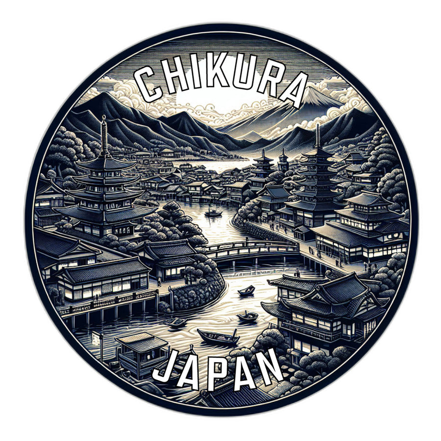 Chikura Japan Souvenir Die Cut Flat Magnet Image 1