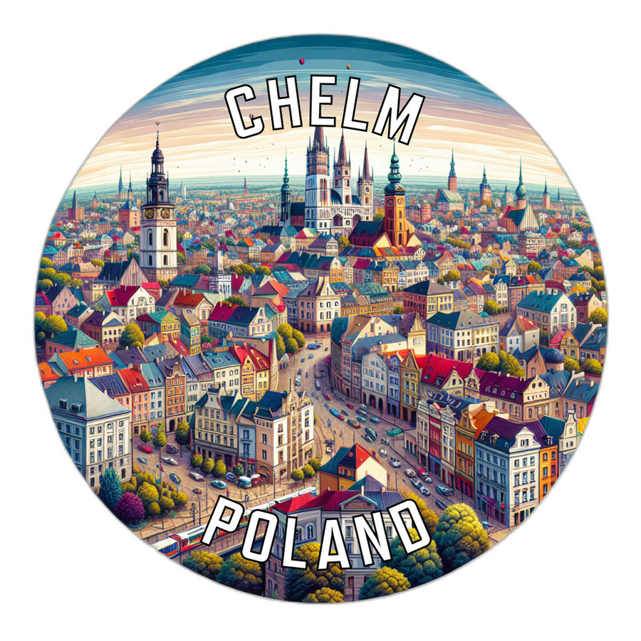 Chelm Poland Souvenir Die Cut Flat Magnet Image 1