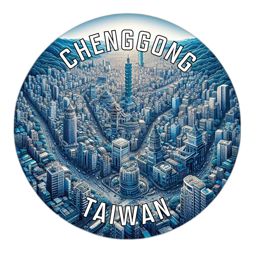 Chenggong Taiwan Souvenir Die Cut Flat Magnet Image 1