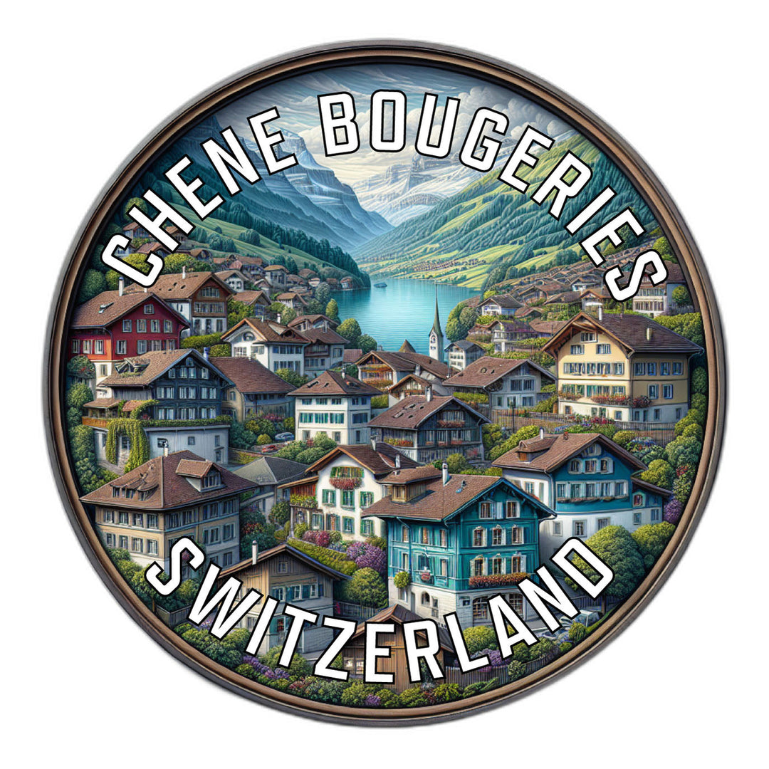 Chene Bougeries Switzerland Souvenir Die Cut Flat Magnet Image 1