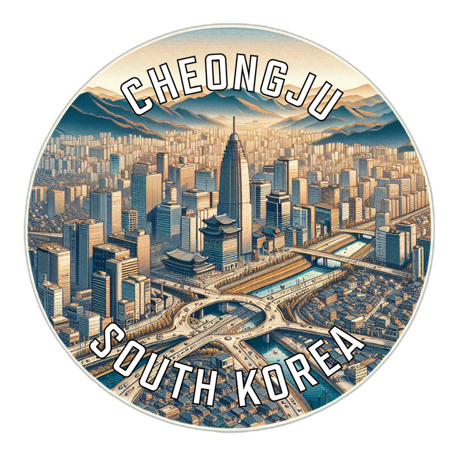 Cheongju Korea South Souvenir Die Cut Flat Magnet Image 1