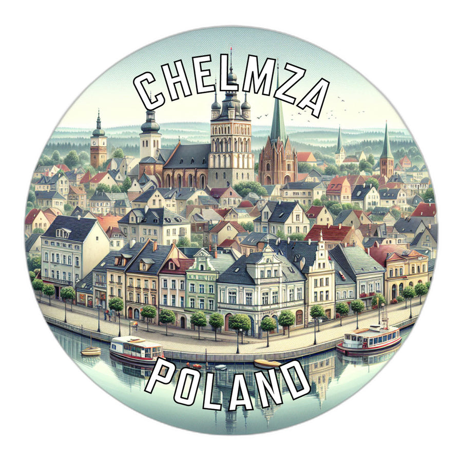 Chelmza Poland Souvenir Die Cut Flat Magnet Image 1