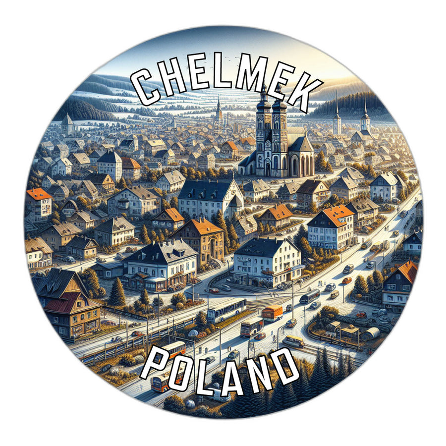 Chelmek Poland Souvenir Die Cut Flat Magnet Image 1