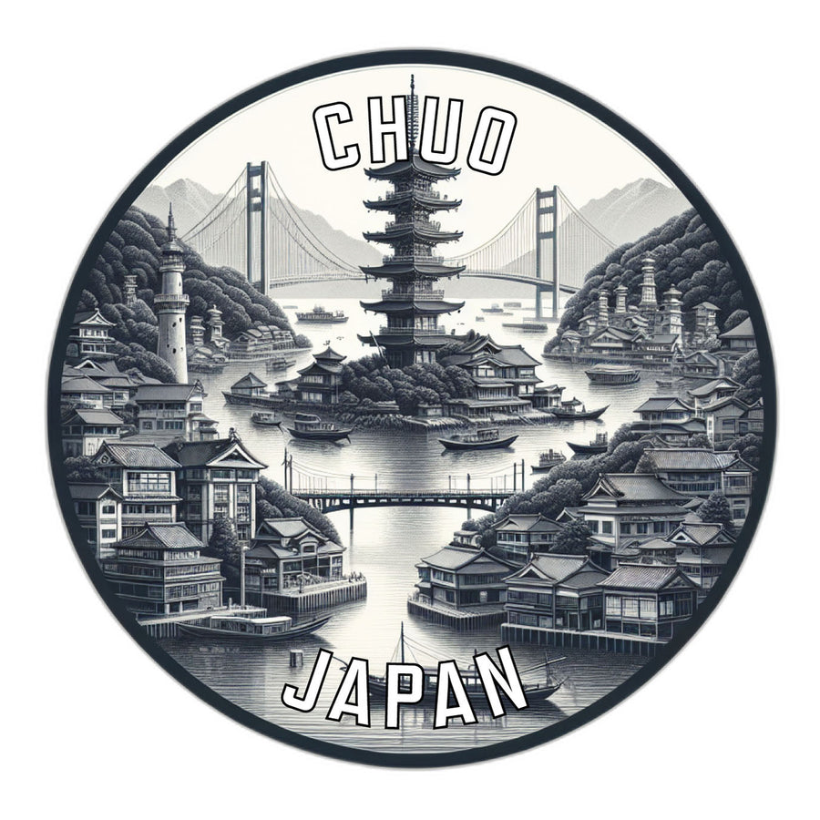 Chuo Japan Souvenir Die Cut Flat Magnet Image 1