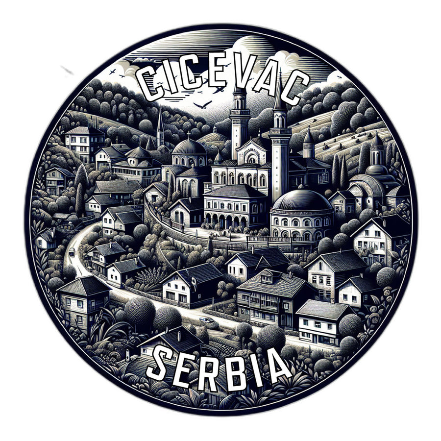 Cicevac Serbia Souvenir Die Cut Flat Magnet Image 1