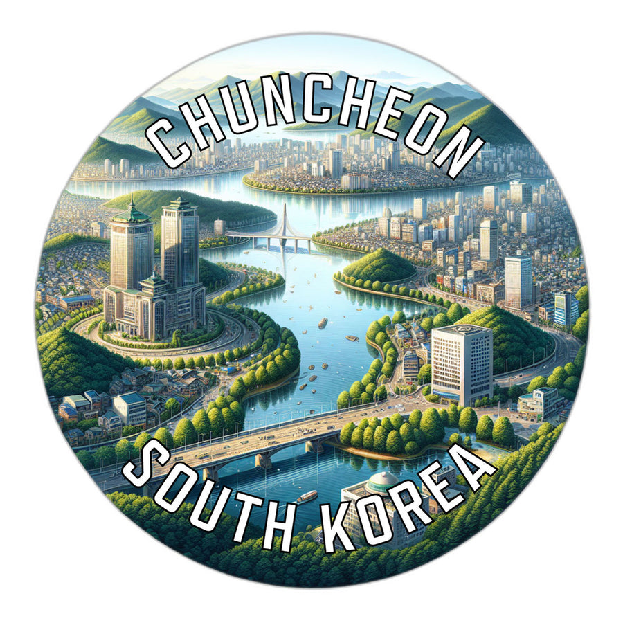 Chuncheon Korea South Souvenir Die Cut Flat Magnet Image 1