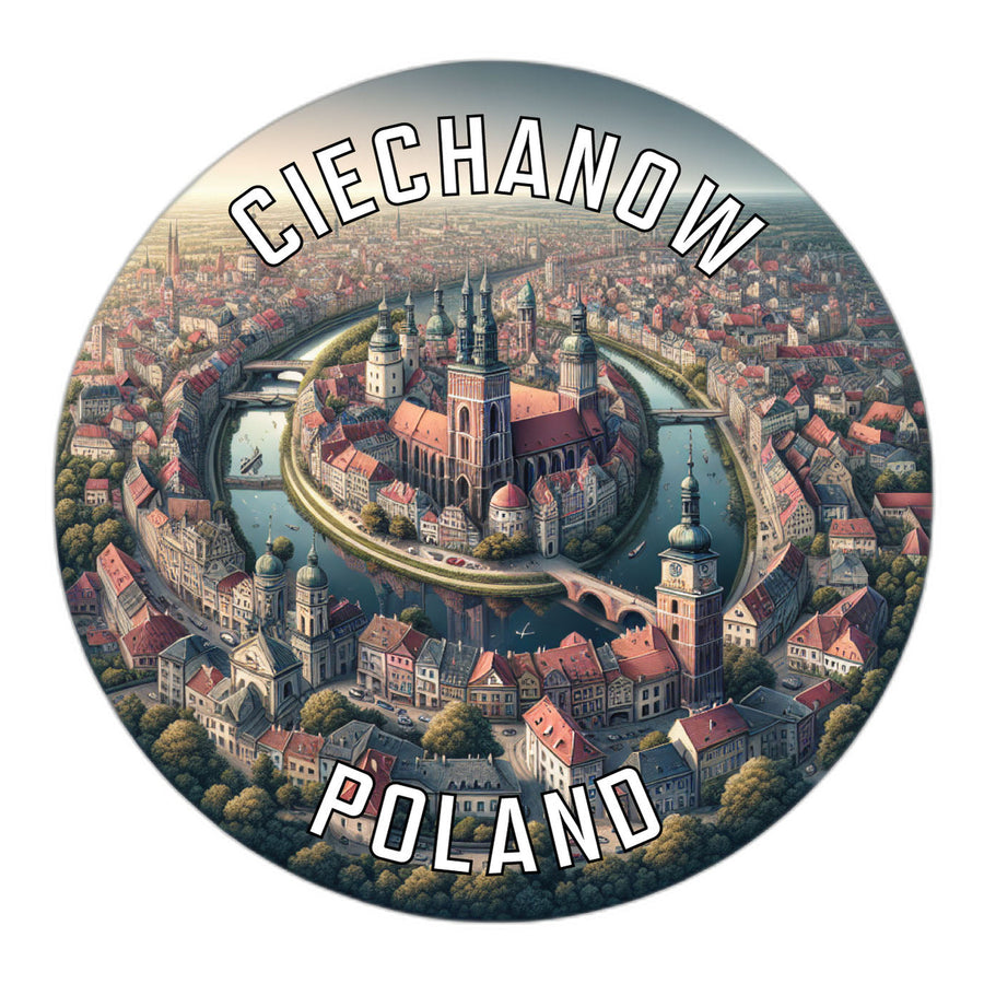 Ciechanow Poland Souvenir Die Cut Flat Magnet Image 1